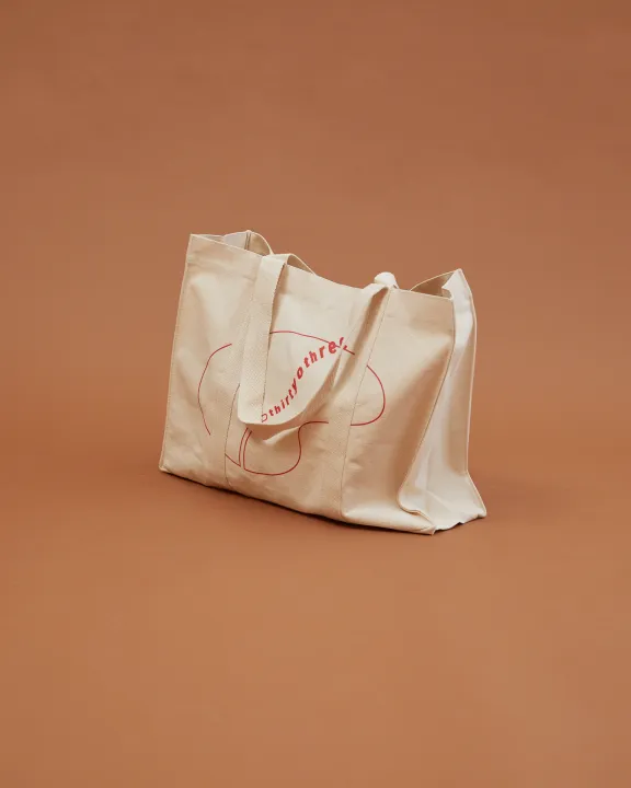 3003 Oversized Double Handle Tote Bag - off-white